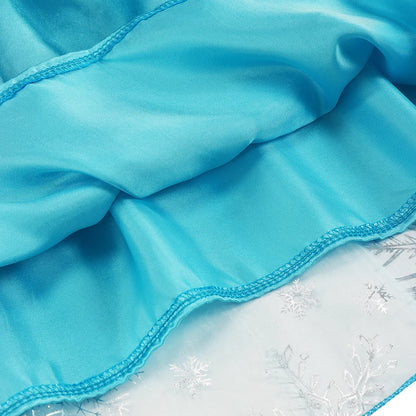Girls Elsa Princess Dresses - Carnival Party Gown Cloak - Kids Birthday Cosplay Costume Frozen Snow Queen Clothes