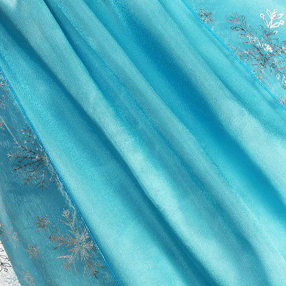 Girls Elsa Princess Dresses - Carnival Party Gown Cloak - Kids Birthday Cosplay Costume Frozen Snow Queen Clothes