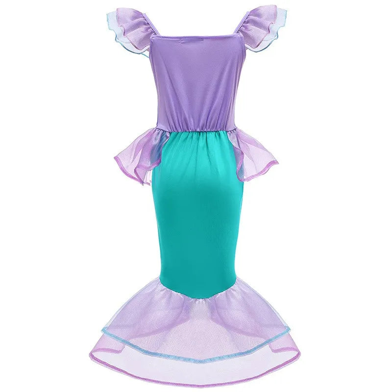 Disney Little Mermaid Ariel Princess Costume - Purple Dress for Girls