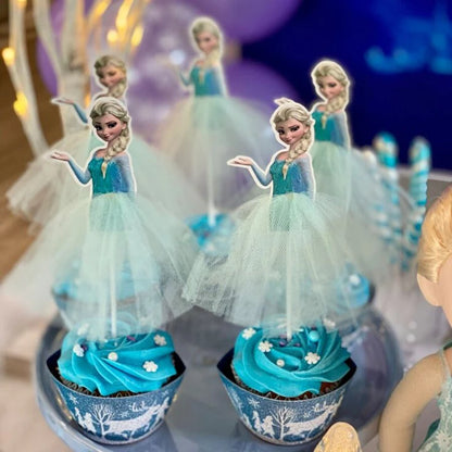 isney Princess Cake Decoration Frozen Elsa Anna Princess Cake Cupcake Toppers Baby Shower Birthday Party Supplies