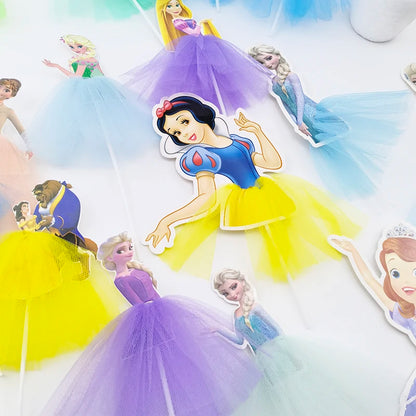 isney Princess Cake Decoration Frozen Elsa Anna Princess Cake Cupcake Toppers Baby Shower Birthday Party Supplies