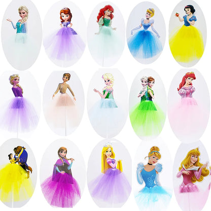 isney Princess Cake Decoration Frozen Elsa Anna Princess Cake Cupcake Toppers Baby Shower Birthday Party Supplies