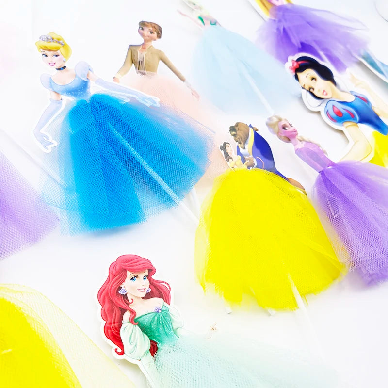 isney Princess Cake Decoration Frozen Elsa Anna Princess Cake Cupcake Toppers Baby Shower Birthday Party Supplies