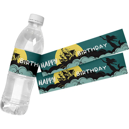 Disney The Little Mermaid Water Bottle Labels - 6Pcs Birthday Party Decorations