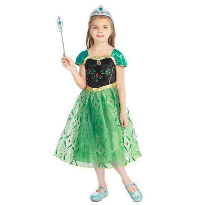 Disney Frozen Elsa Anna Costume for Kids - Princess Dress for Birthday Party and Carnival