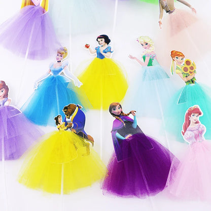 isney Princess Cake Decoration Frozen Elsa Anna Princess Cake Cupcake Toppers Baby Shower Birthday Party Supplies