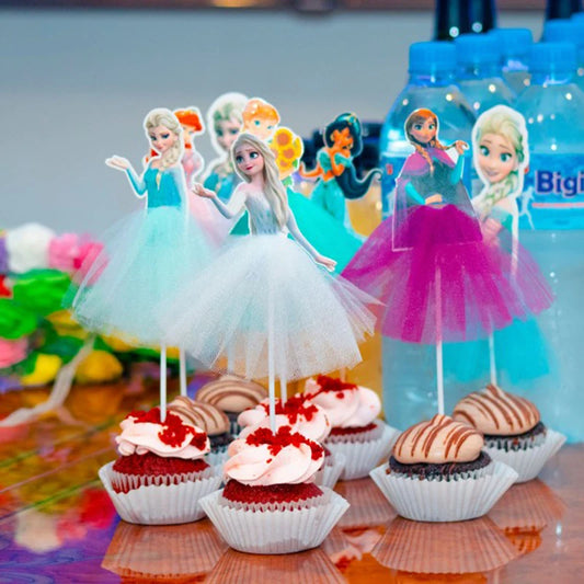 isney Princess Cake Decoration Frozen Elsa Anna Princess Cake Cupcake Toppers Baby Shower Birthday Party Supplies