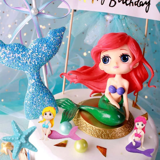 Kawaii Mermaid Cake Topper - Perfect for Mermaid Birthday Cakes, Baby Showers, and More