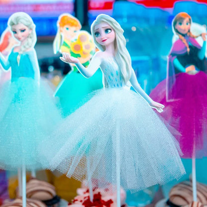 isney Princess Cake Decoration Frozen Elsa Anna Princess Cake Cupcake Toppers Baby Shower Birthday Party Supplies