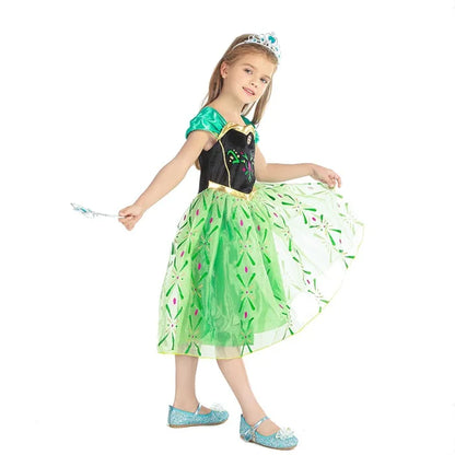 Disney Frozen Elsa Anna Costume for Kids - Princess Dress for Birthday Party and Carnival